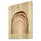 Designart - Terracotta Minimalist Boho Rainbow I - Modern Print on Natural Pine Wood